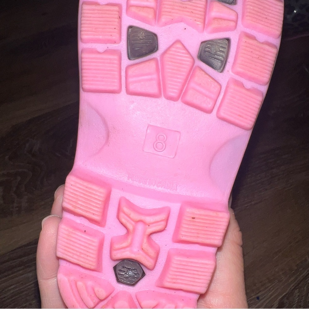 Roma Kids Abel Classic Rain Boots - Pink Leopard, Size 8 - Picture 2 of 9